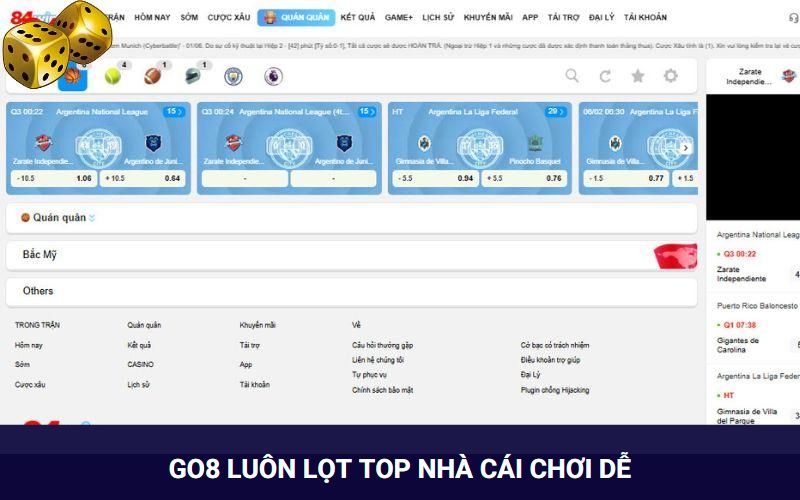 Trải nghiệm kèo cược, săn thưởng dễ dàng tại Go8